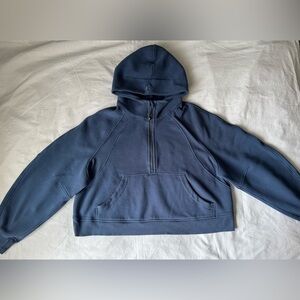 Lululemon Scuba Oversized Half Zip Hoodie Size L/XL Blue Long Sleeve